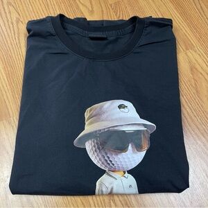 Malbon Golf Buckets Ball Character Men's Black Graphic Tee